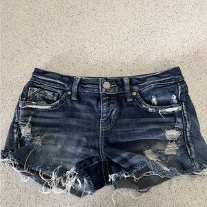 Distressed Denim Women Shorts